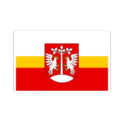 POL powiat myslenicki flag (Poland) STICKER Vinyl Kiss-Cut Decal 3 Inch White - The Sticker Space