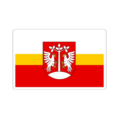 POL powiat myslenicki flag (Poland) STICKER Vinyl Kiss-Cut Decal 6 Inch White - The Sticker Space