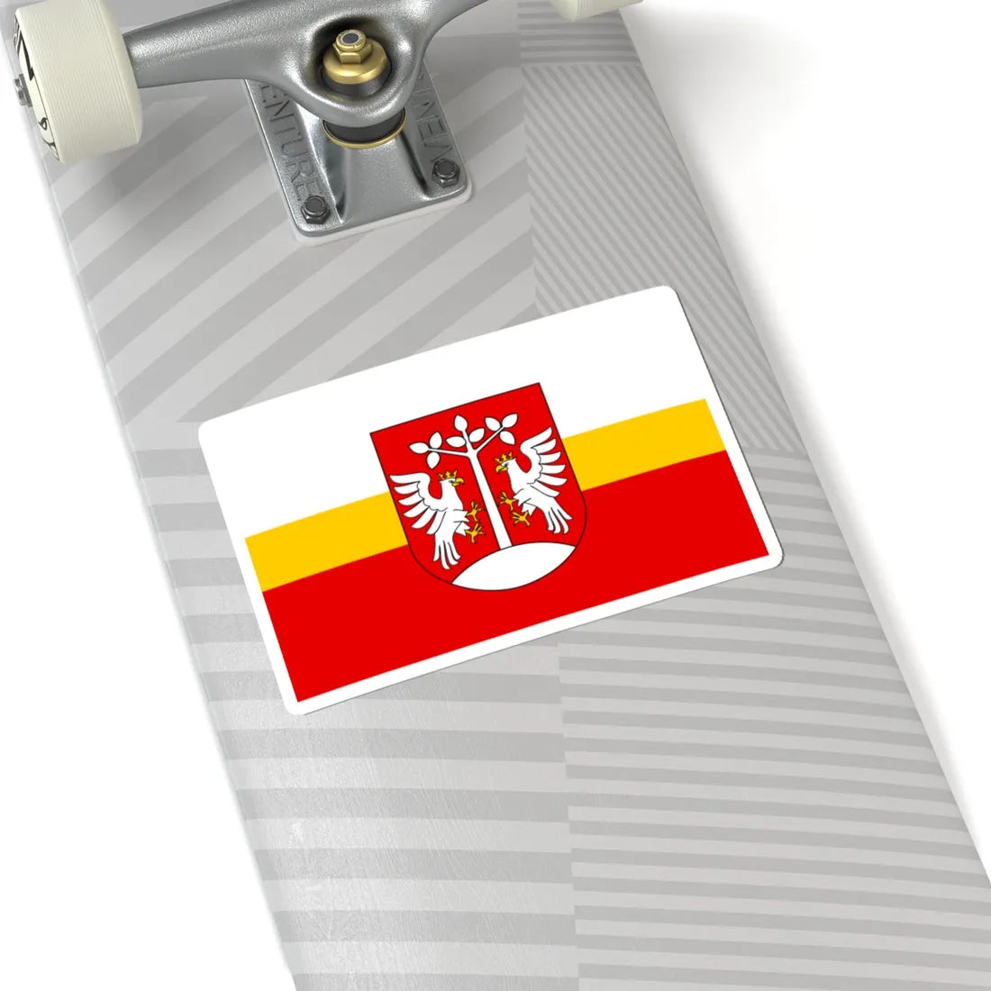 POL powiat myslenicki flag (Poland) STICKER Vinyl Kiss-Cut Decal - The Sticker Space