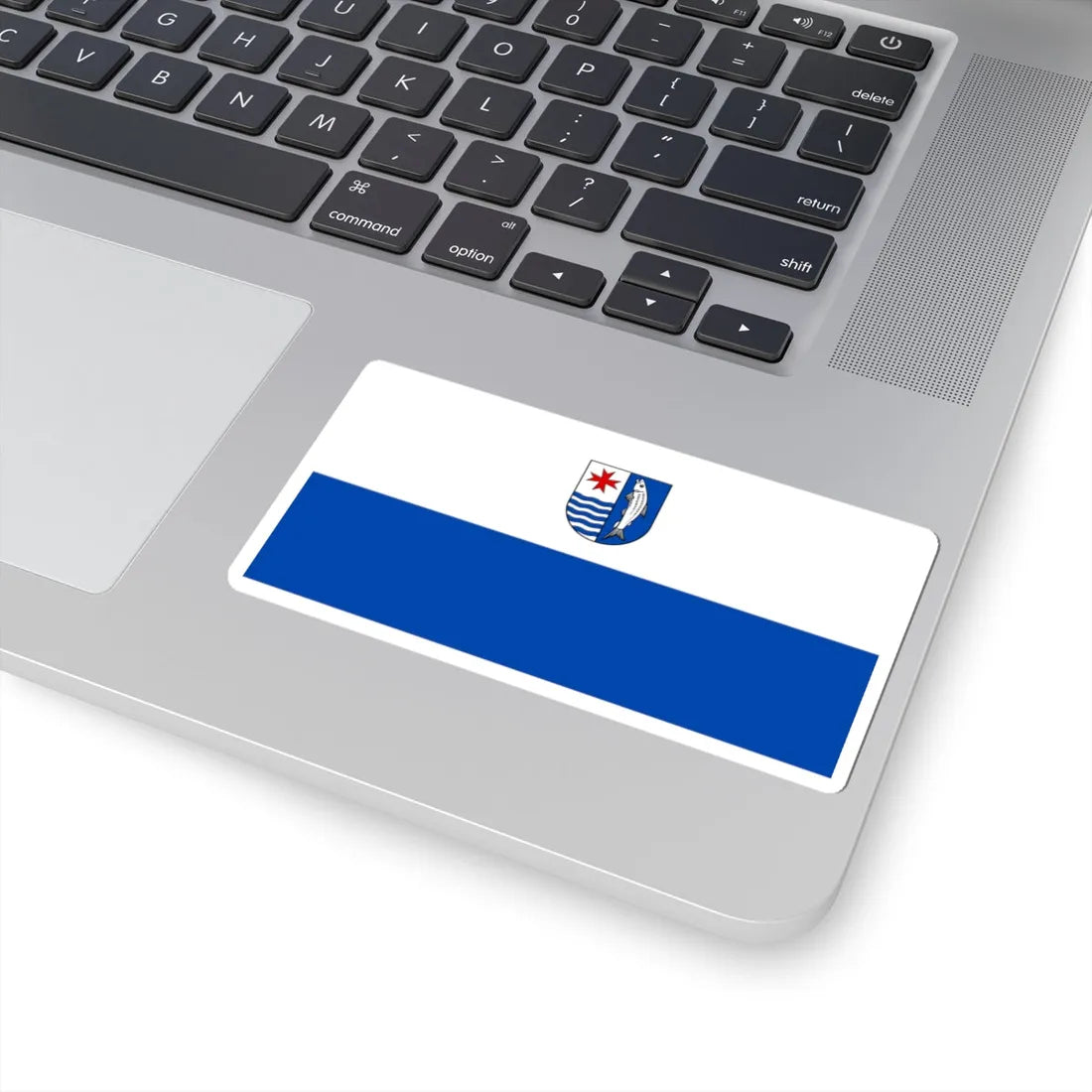 POL powiat mysliborski flag (Poland) STICKER Vinyl Kiss-Cut Decal - The Sticker Space