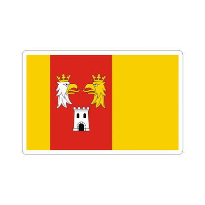 POL powiat myszkowski flag (Poland) STICKER Vinyl Kiss-Cut Decal 6 Inch White - The Sticker Space