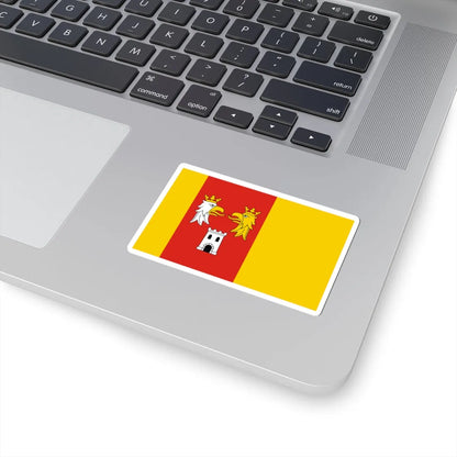 POL powiat myszkowski flag (Poland) STICKER Vinyl Kiss-Cut Decal - The Sticker Space