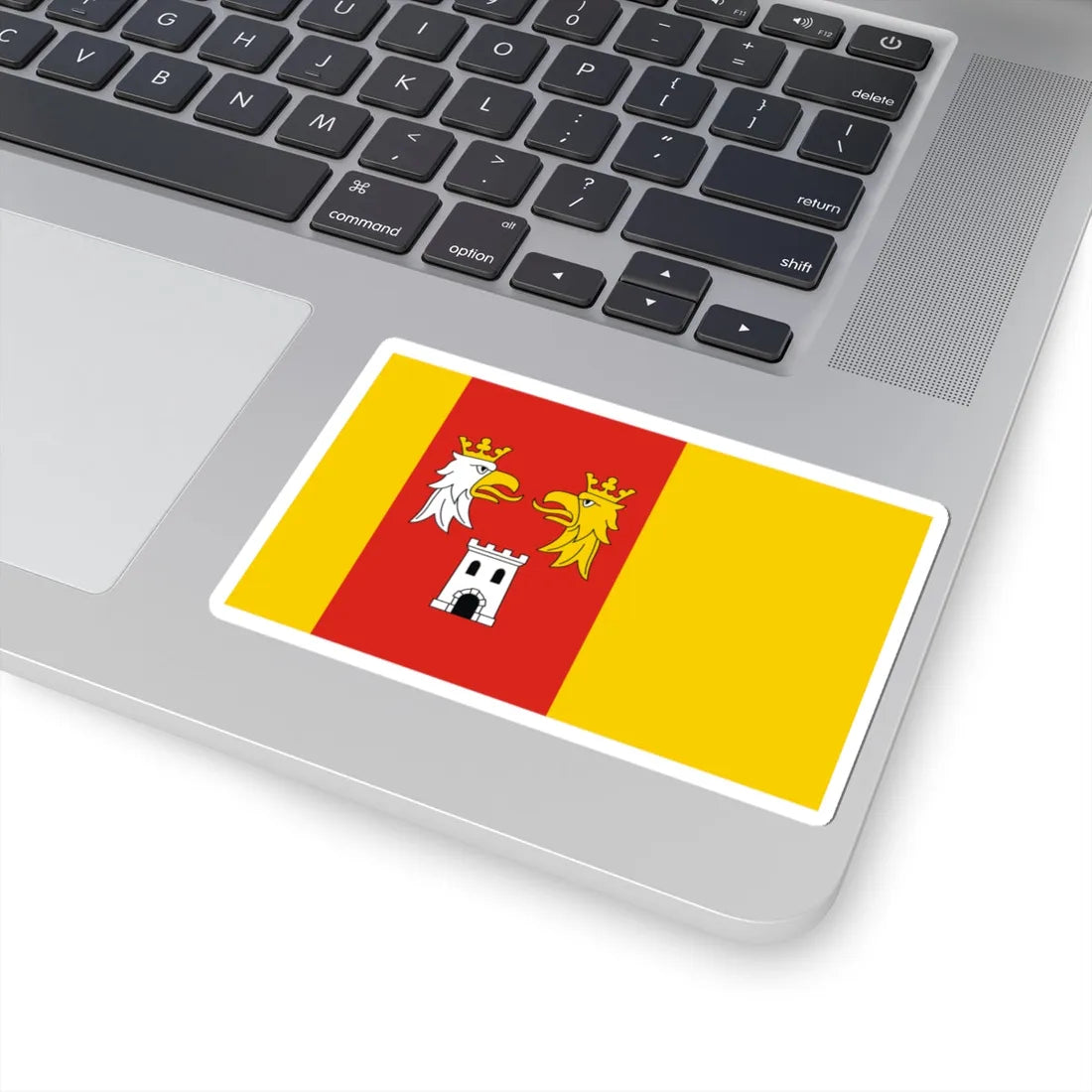 POL powiat myszkowski flag (Poland) STICKER Vinyl Kiss-Cut Decal - The Sticker Space