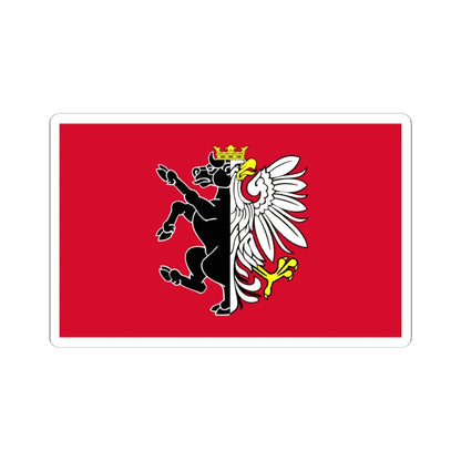 POL powiat nakielski flag (Poland) STICKER Vinyl Kiss-Cut Decal 3 Inch White - The Sticker Space