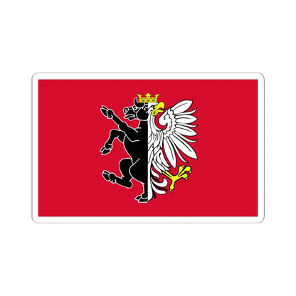 POL powiat nakielski flag (Poland) STICKER Vinyl Kiss-Cut Decal 6 Inch White - The Sticker Space