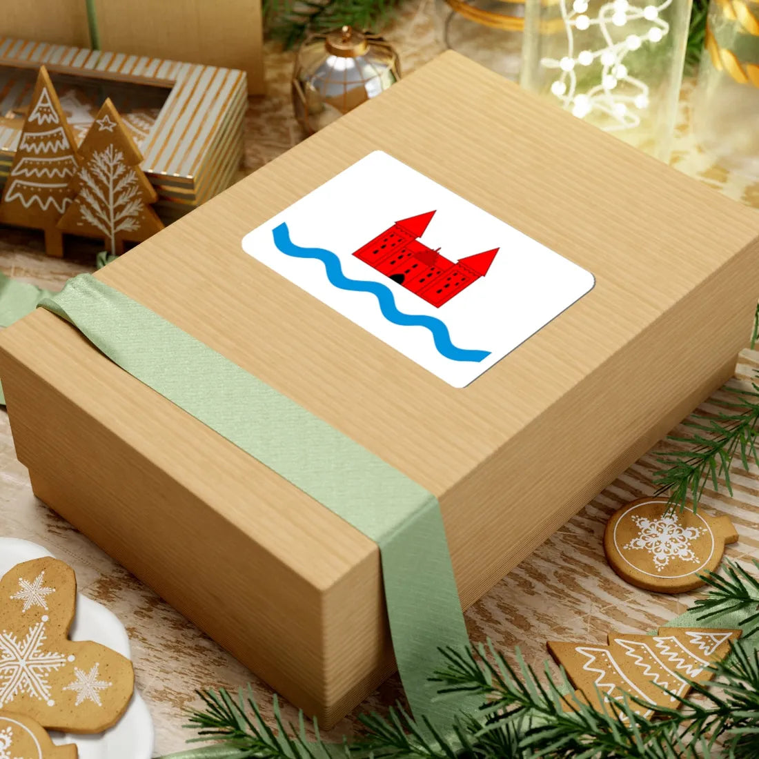 POL powiat nidzicki flag (Poland) STICKER Vinyl Kiss-Cut Decal - The Sticker Space