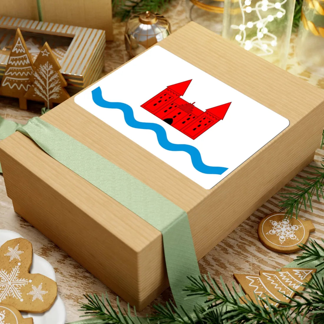 POL powiat nidzicki flag (Poland) STICKER Vinyl Kiss-Cut Decal - The Sticker Space