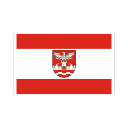 POL powiat nowodworski flag (Poland) STICKER Vinyl Kiss-Cut Decal 2 Inch White - The Sticker Space