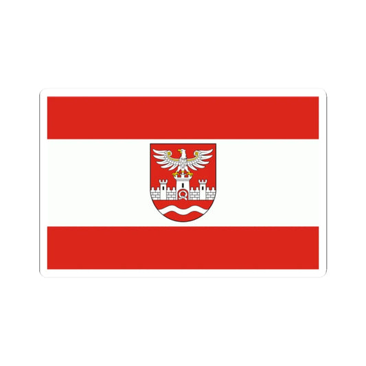 POL powiat nowodworski flag (Poland) STICKER Vinyl Kiss-Cut Decal 2 Inch White - The Sticker Space