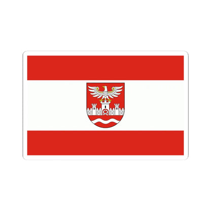 POL powiat nowodworski flag (Poland) STICKER Vinyl Kiss-Cut Decal 3 Inch White - The Sticker Space
