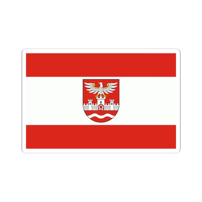 POL powiat nowodworski flag (Poland) STICKER Vinyl Kiss-Cut Decal 6 Inch White - The Sticker Space