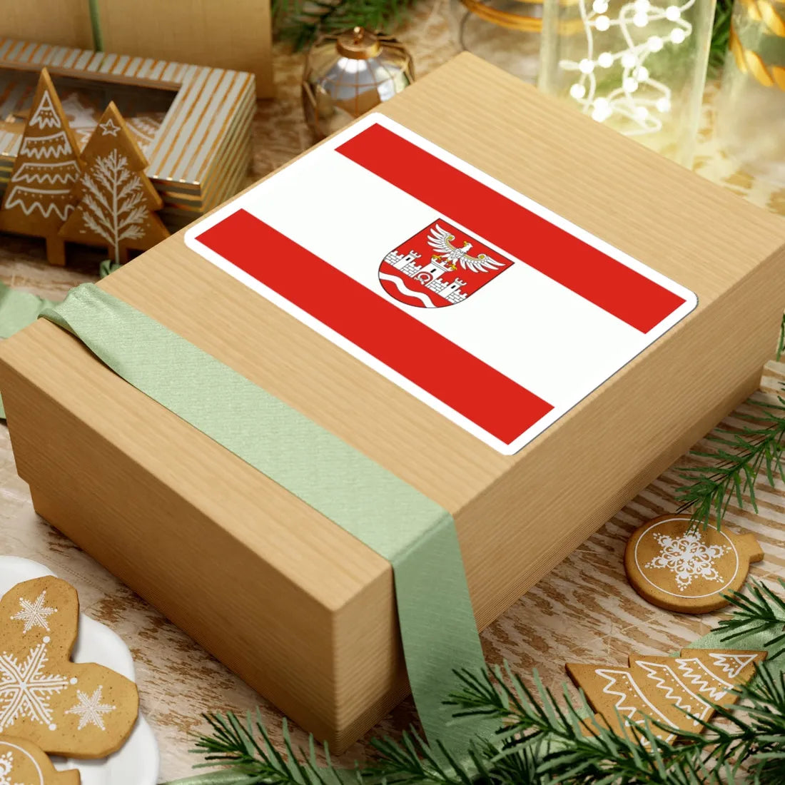 POL powiat nowodworski flag (Poland) STICKER Vinyl Kiss-Cut Decal - The Sticker Space