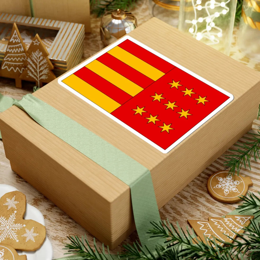 POL powiat nowosadecki flag (Poland) STICKER Vinyl Kiss-Cut Decal - The Sticker Space