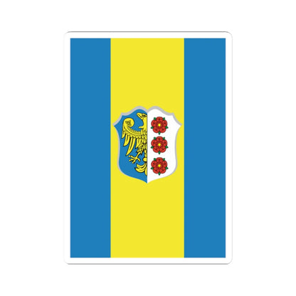 POL powiat oleski flag (Poland) STICKER Vinyl Kiss-Cut Decal 2 Inch White - The Sticker Space