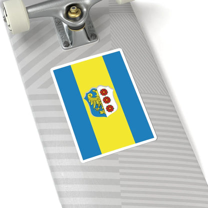 POL powiat oleski flag (Poland) STICKER Vinyl Kiss-Cut Decal - The Sticker Space