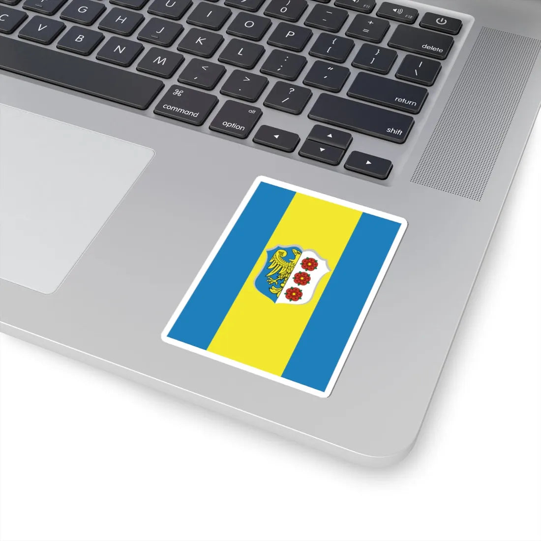 POL powiat oleski flag (Poland) STICKER Vinyl Kiss-Cut Decal - The Sticker Space