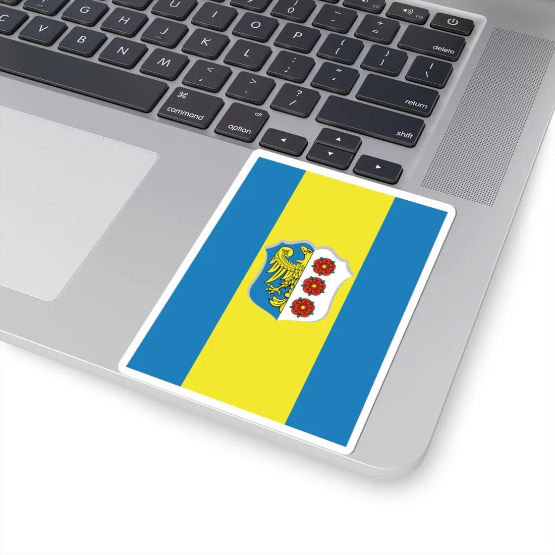 POL powiat oleski flag (Poland) STICKER Vinyl Kiss-Cut Decal - The Sticker Space