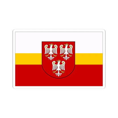 POL powiat olkuski flag (Poland) STICKER Vinyl Kiss-Cut Decal 4 Inch White - The Sticker Space