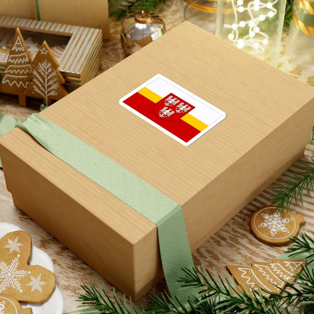 POL powiat olkuski flag (Poland) STICKER Vinyl Kiss-Cut Decal - The Sticker Space