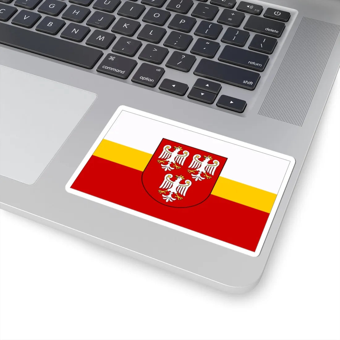 POL powiat olkuski flag (Poland) STICKER Vinyl Kiss-Cut Decal - The Sticker Space