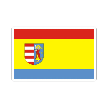 POL powiat opoczynski flag (Poland) STICKER Vinyl Kiss-Cut Decal 2 Inch White - The Sticker Space