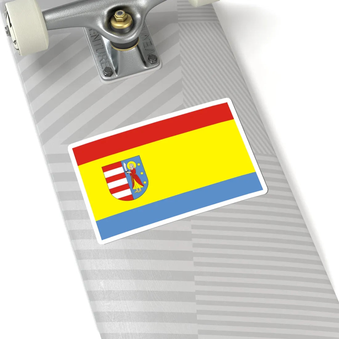 POL powiat opoczynski flag (Poland) STICKER Vinyl Kiss-Cut Decal - The Sticker Space