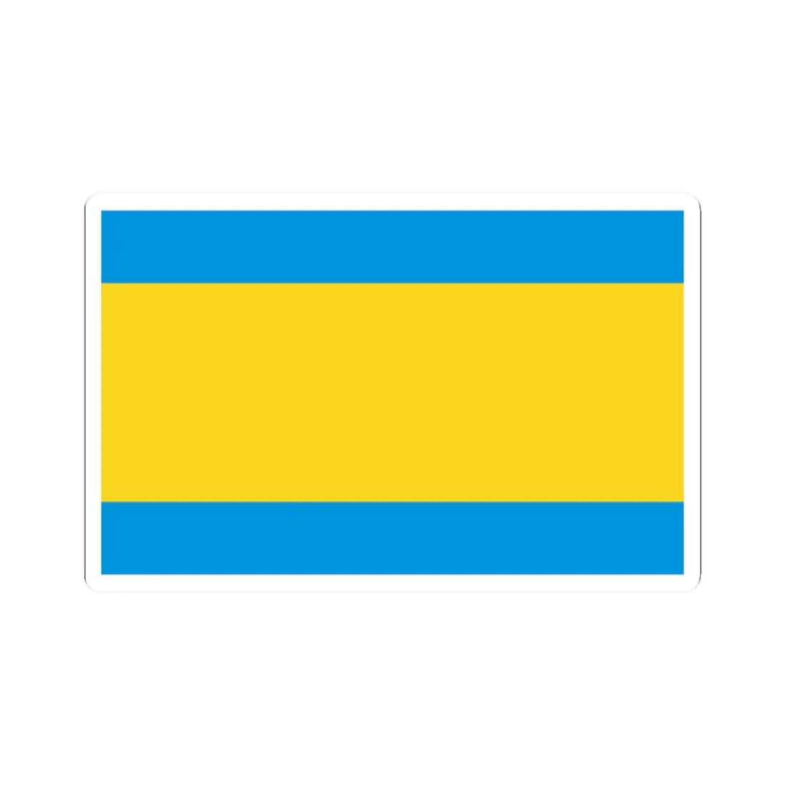 POL powiat opolski flag (Poland) STICKER Vinyl Kiss-Cut Decal 2 Inch White - The Sticker Space