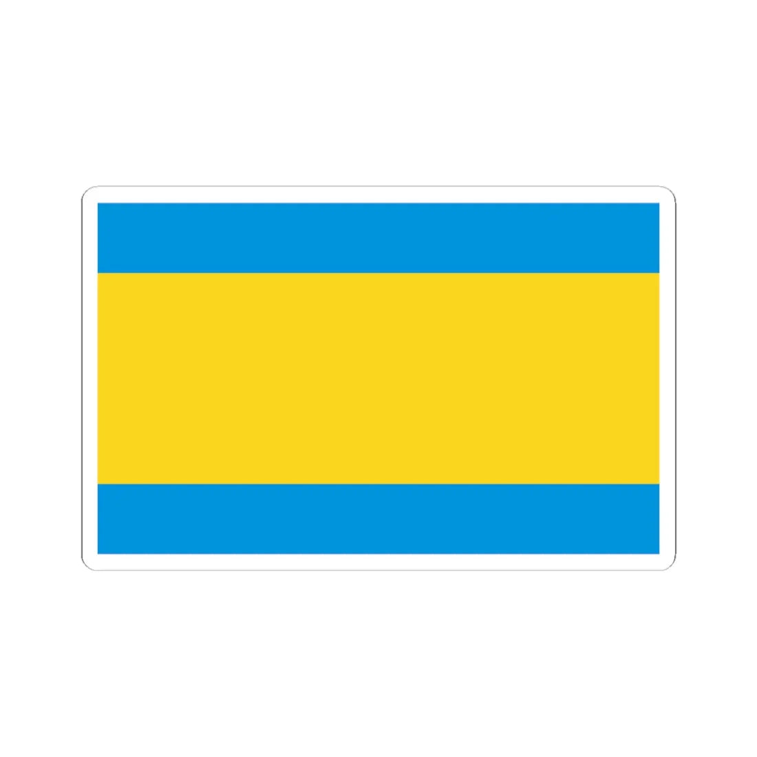 POL powiat opolski flag (Poland) STICKER Vinyl Kiss-Cut Decal 3 Inch White - The Sticker Space