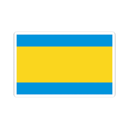 POL powiat opolski flag (Poland) STICKER Vinyl Kiss-Cut Decal 3 Inch White - The Sticker Space