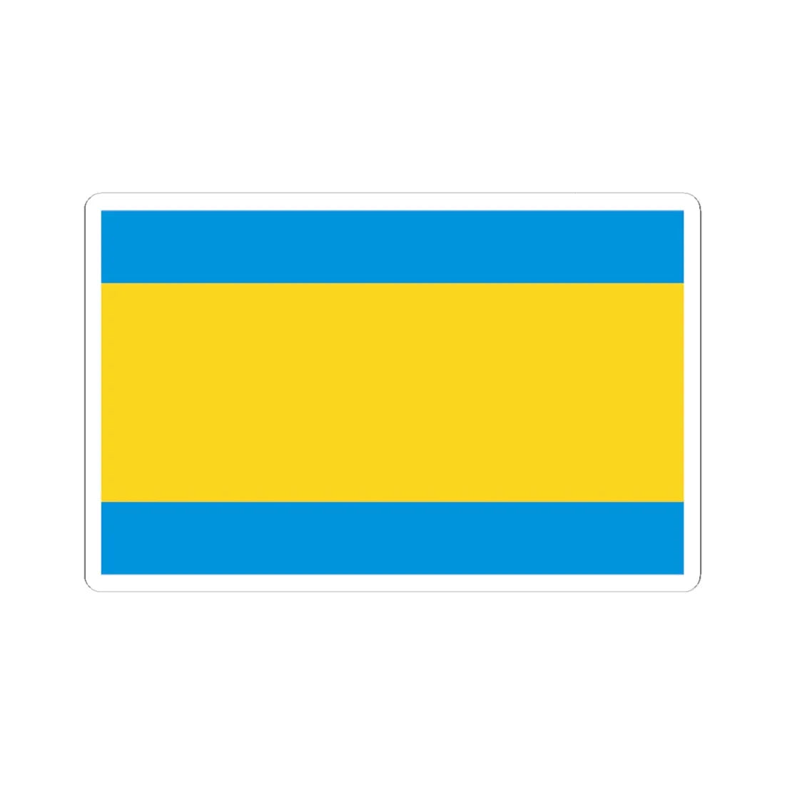 POL powiat opolski flag (Poland) STICKER Vinyl Kiss-Cut Decal 4 Inch White - The Sticker Space