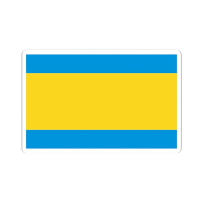 POL powiat opolski flag (Poland) STICKER Vinyl Kiss-Cut Decal 4 Inch White - The Sticker Space