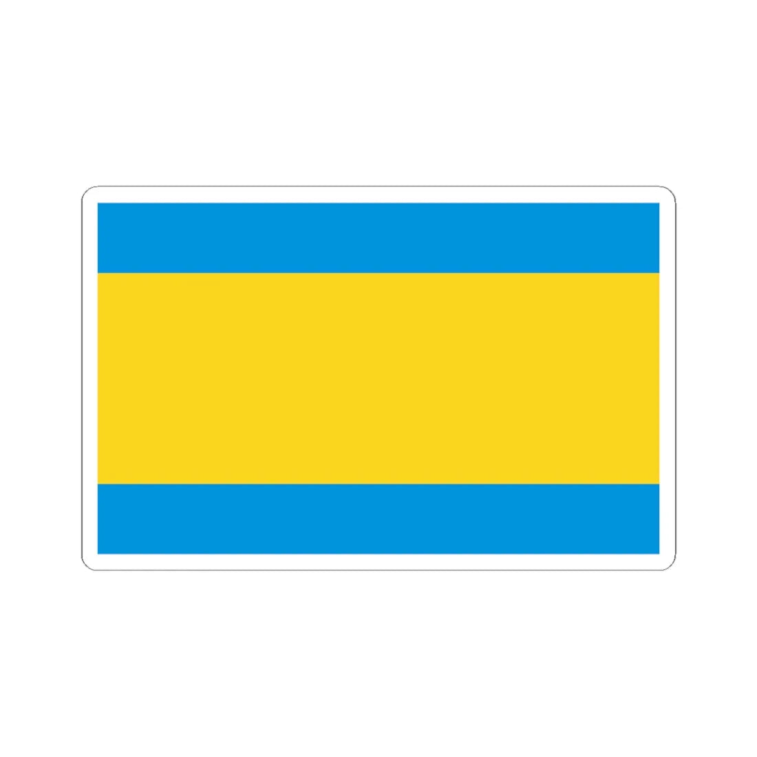 POL powiat opolski flag (Poland) STICKER Vinyl Kiss-Cut Decal 6 Inch White - The Sticker Space