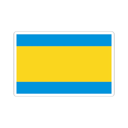 POL powiat opolski flag (Poland) STICKER Vinyl Kiss-Cut Decal 6 Inch White - The Sticker Space