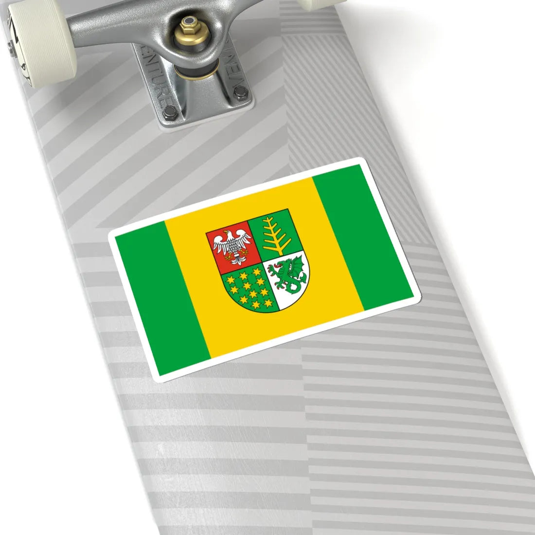 POL powiat ostrowski mazowiecki flag (Poland) STICKER Vinyl Kiss-Cut Decal - The Sticker Space