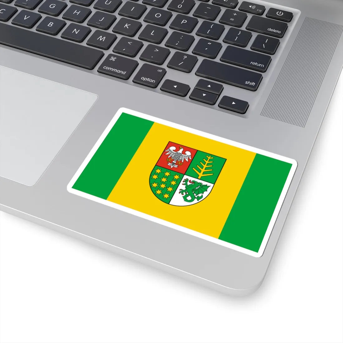 POL powiat ostrowski mazowiecki flag (Poland) STICKER Vinyl Kiss-Cut Decal - The Sticker Space