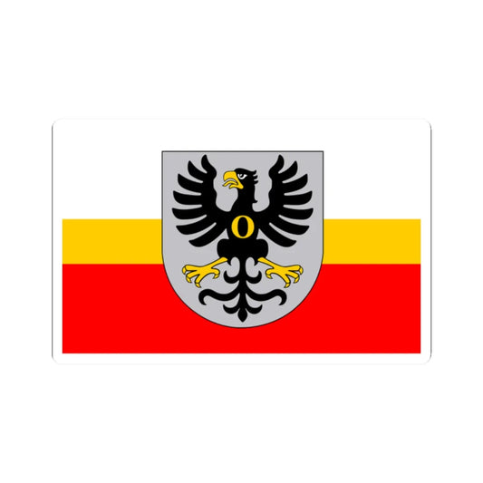 POL powiat oswiecimski flag (Poland) STICKER Vinyl Kiss-Cut Decal 2 Inch White - The Sticker Space