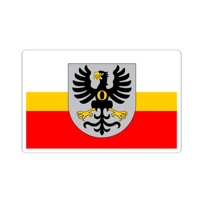 POL powiat oswiecimski flag (Poland) STICKER Vinyl Kiss-Cut Decal 6 Inch White - The Sticker Space