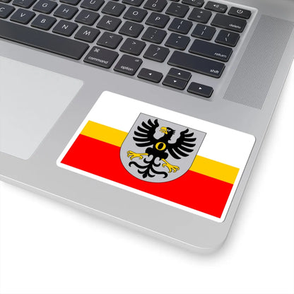 POL powiat oswiecimski flag (Poland) STICKER Vinyl Kiss-Cut Decal - The Sticker Space