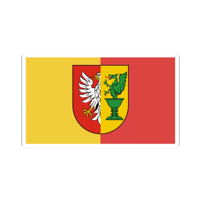 POL powiat otwocki flag 1 (Poland) STICKER Vinyl Kiss-Cut Decal 2 Inch White - The Sticker Space