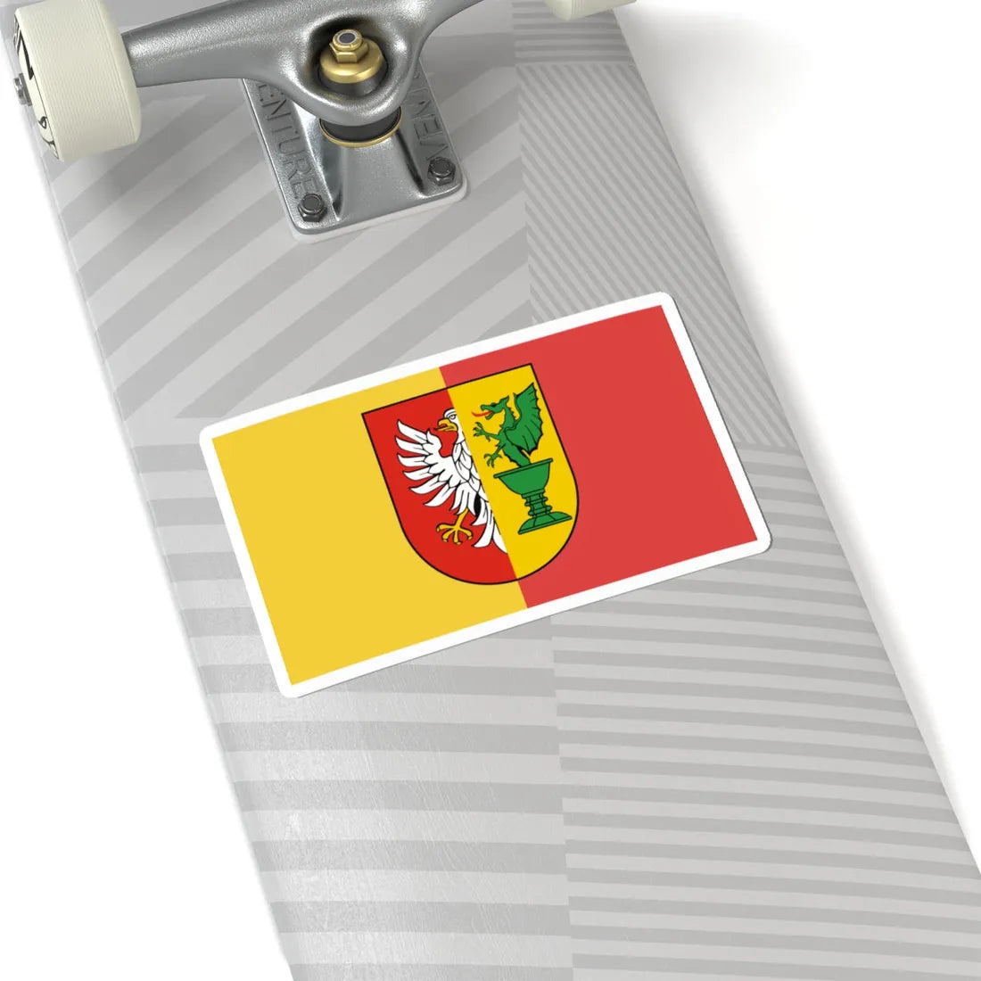 POL powiat otwocki flag 1 (Poland) STICKER Vinyl Kiss-Cut Decal - The Sticker Space