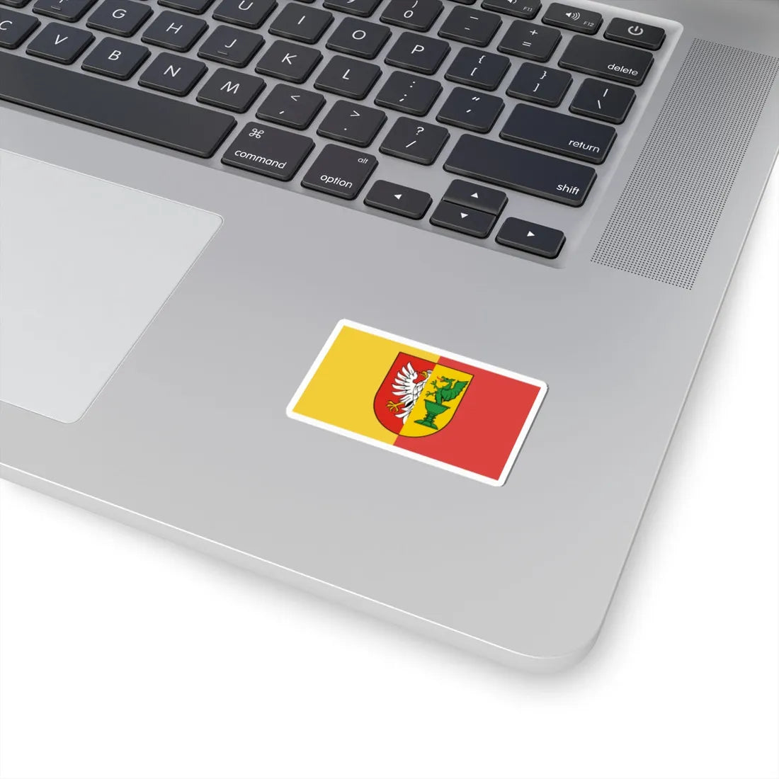 POL powiat otwocki flag 1 (Poland) STICKER Vinyl Kiss-Cut Decal - The Sticker Space