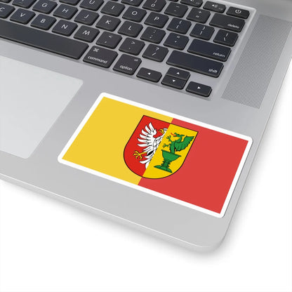 POL powiat otwocki flag 1 (Poland) STICKER Vinyl Kiss-Cut Decal - The Sticker Space