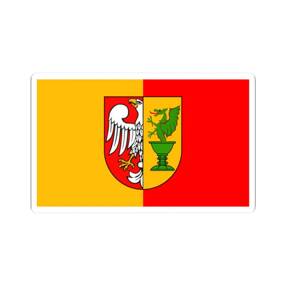 POL powiat otwocki flag (Poland) STICKER Vinyl Kiss-Cut Decal 3 Inch White - The Sticker Space