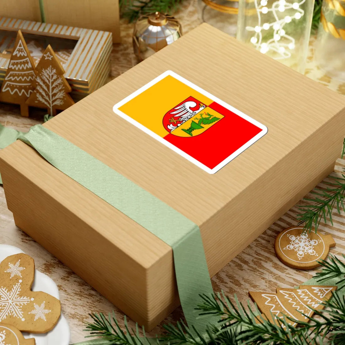 POL powiat otwocki flag (Poland) STICKER Vinyl Kiss-Cut Decal - The Sticker Space