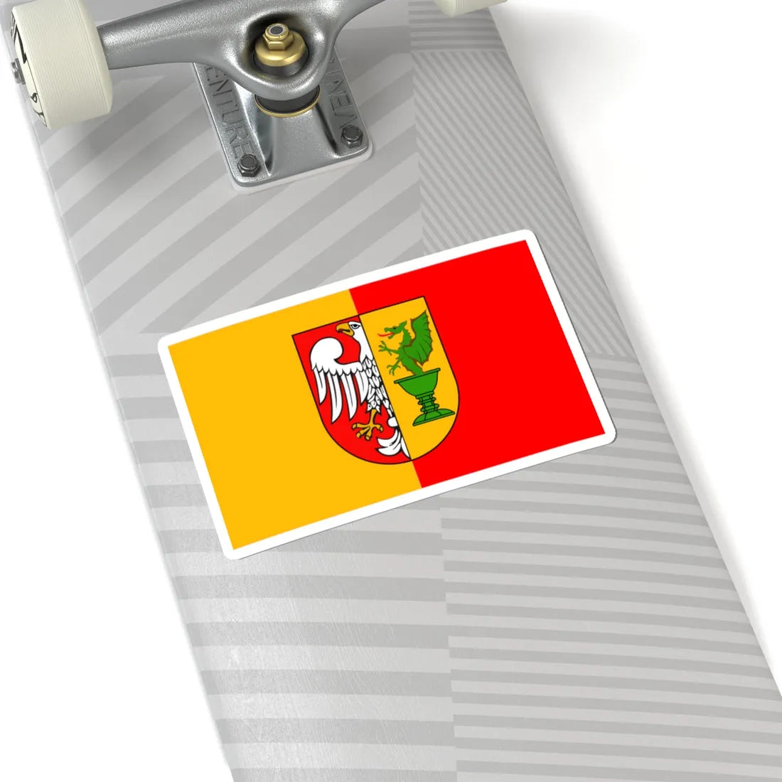 POL powiat otwocki flag (Poland) STICKER Vinyl Kiss-Cut Decal - The Sticker Space