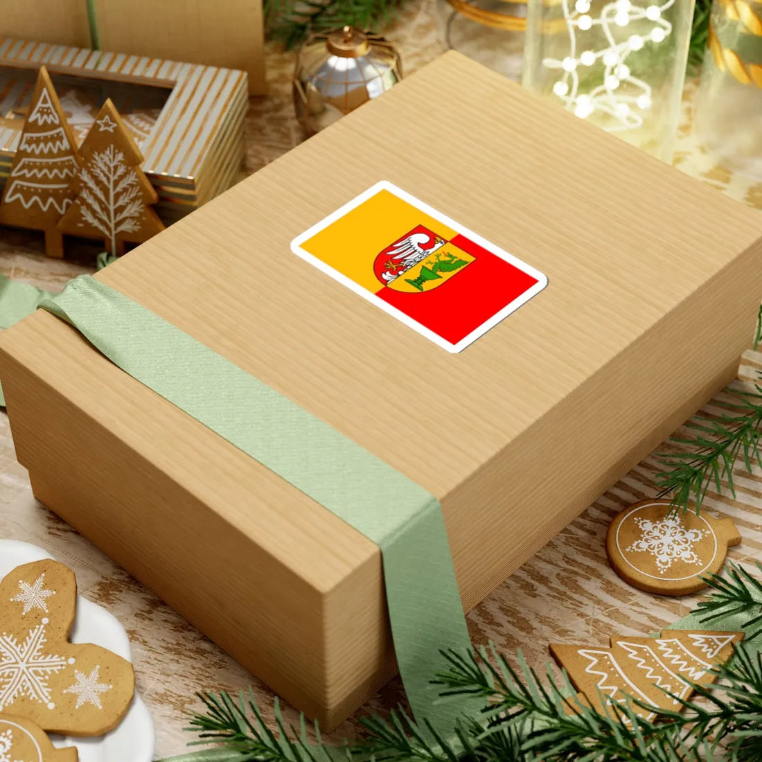 POL powiat otwocki flag (Poland) STICKER Vinyl Kiss-Cut Decal - The Sticker Space