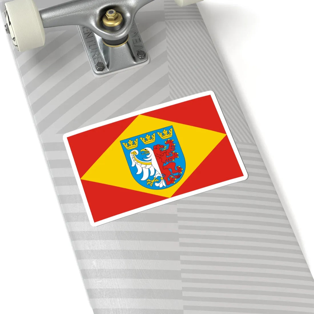 POL powiat pabianicki flag 1 (Poland) STICKER Vinyl Kiss-Cut Decal - The Sticker Space