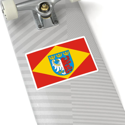 POL powiat pabianicki flag 1 (Poland) STICKER Vinyl Kiss-Cut Decal - The Sticker Space