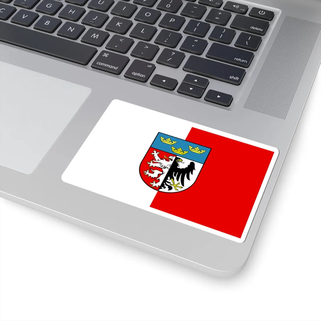 POL powiat pabianicki flag (Poland) STICKER Vinyl Kiss-Cut Decal - The Sticker Space