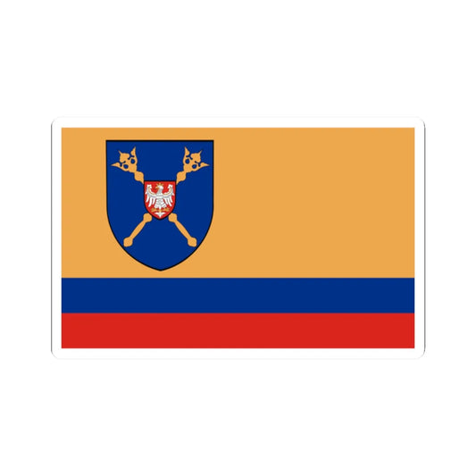 POL powiat pajeczanski flag (Poland) STICKER Vinyl Kiss-Cut Decal 2 Inch White - The Sticker Space